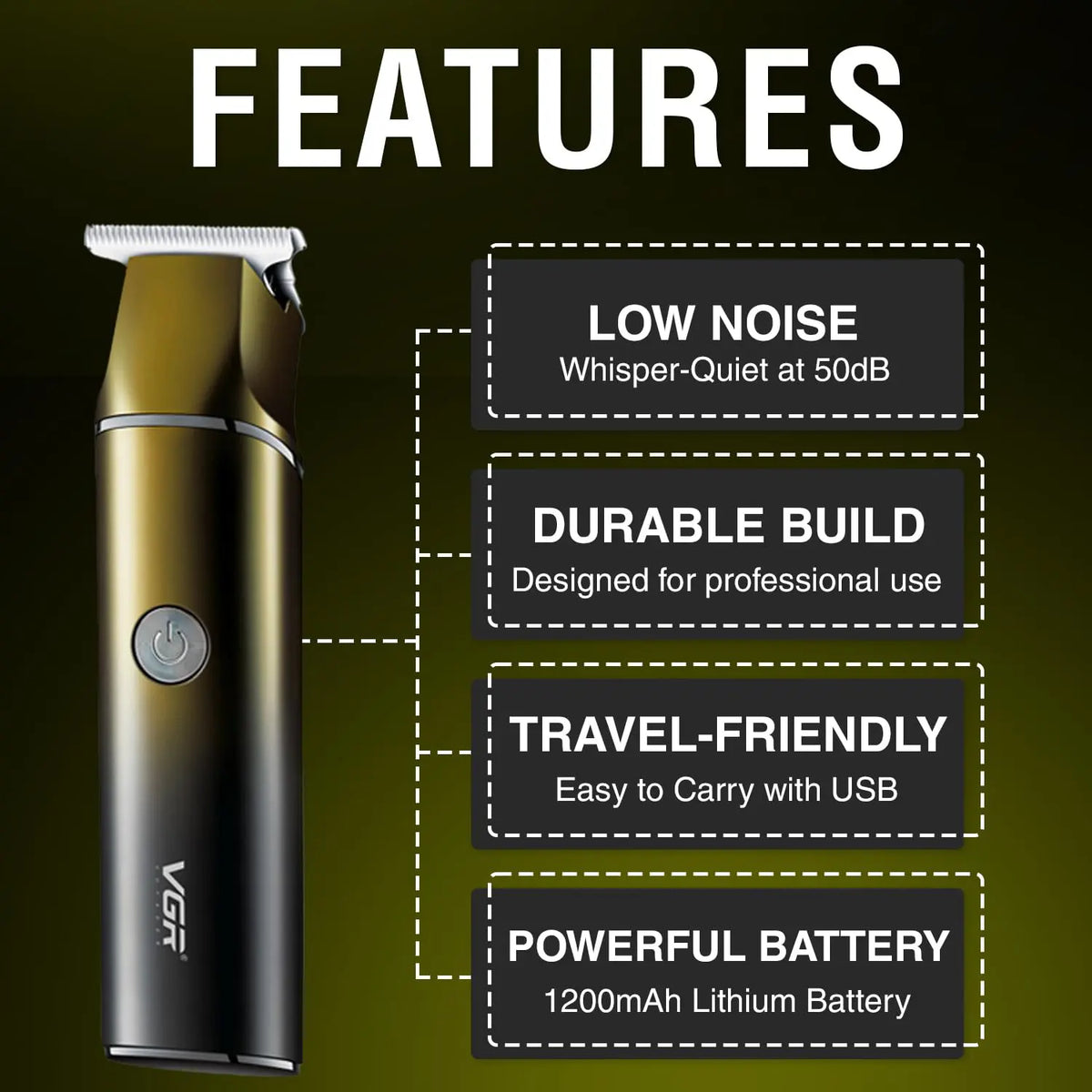 VGR V-986 Professional T-Blade Trimmer – 150 Min Runtime