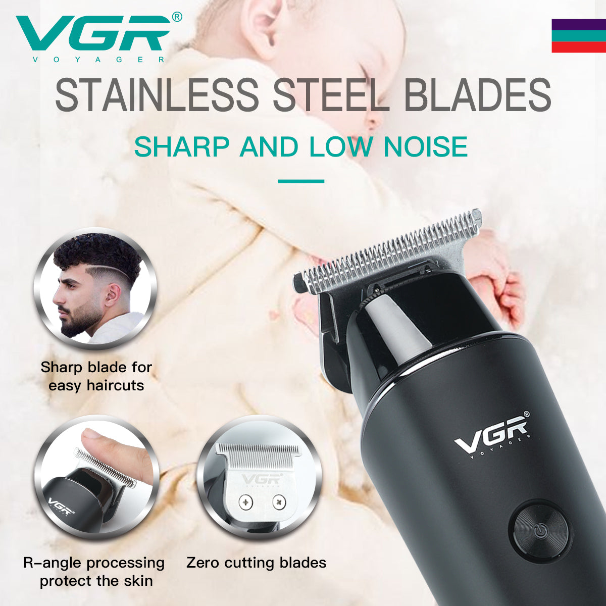 VGR - Professional Cordless Hair Trimmer