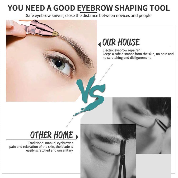 2-in-1 Flawless Eyebrow & Facial Hair Remover - Rechargeable